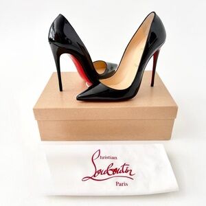 New CHRISTIAN LOUBOUTIN | So Kate 120 Black Patent Leather Pumps Heels EU 39.5